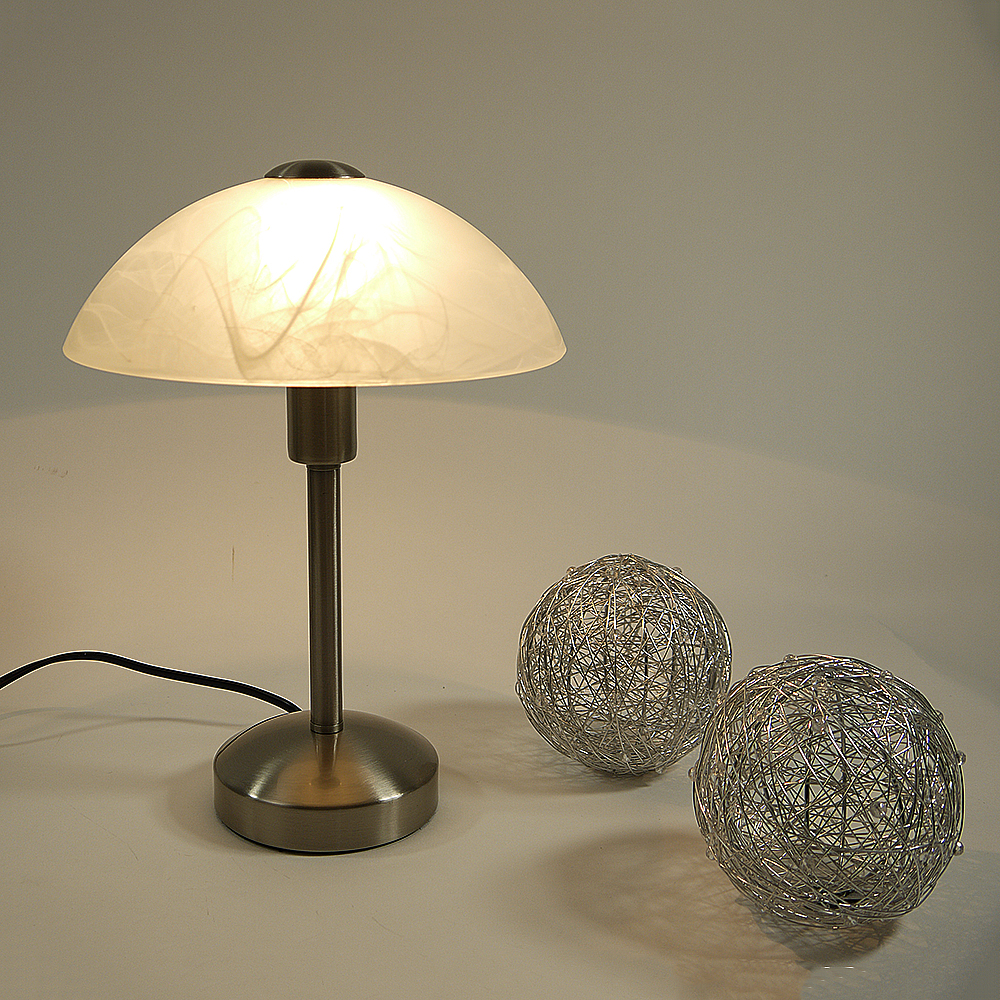 Glas-Tischleuchte MISCHA Wohnzimmer- Nachttisch- oder Fensterbank-Lampe