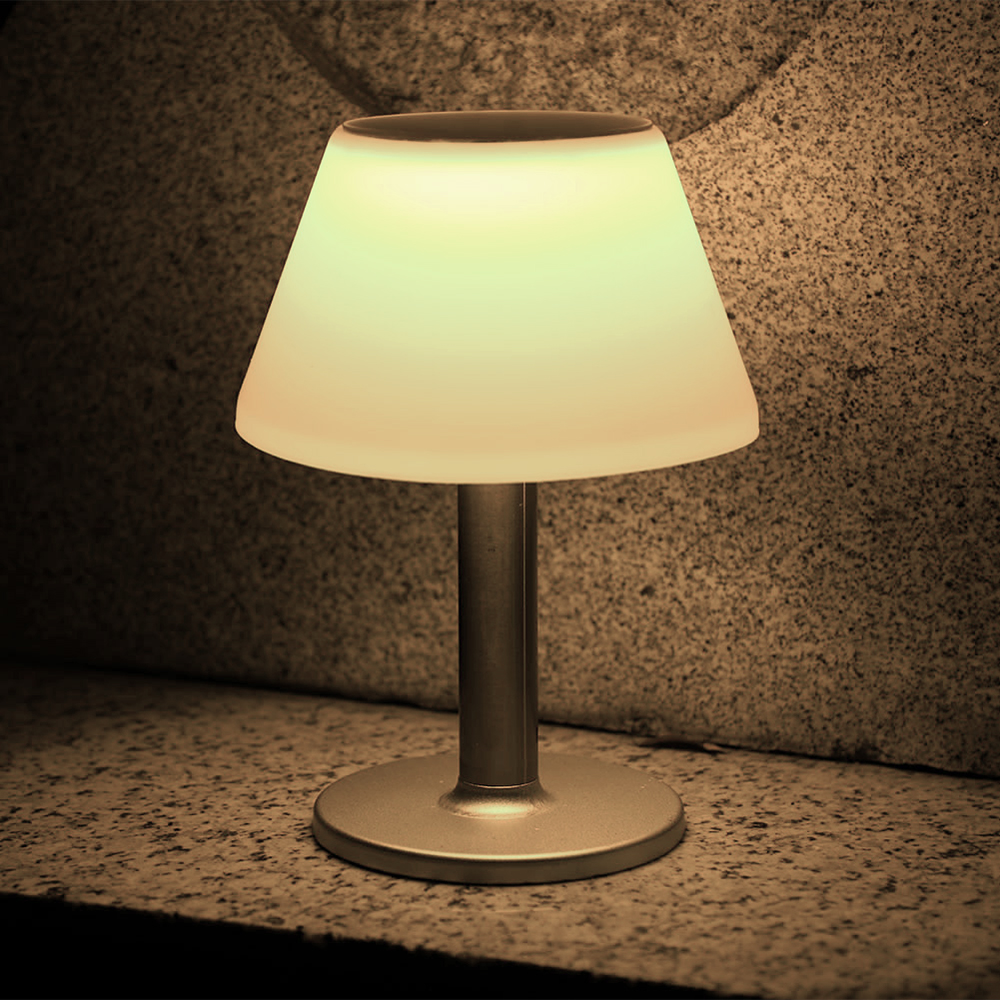 LED Solar-Tischleuchte JOLLA, warmweiß, mit Zugschalter 3-stufig