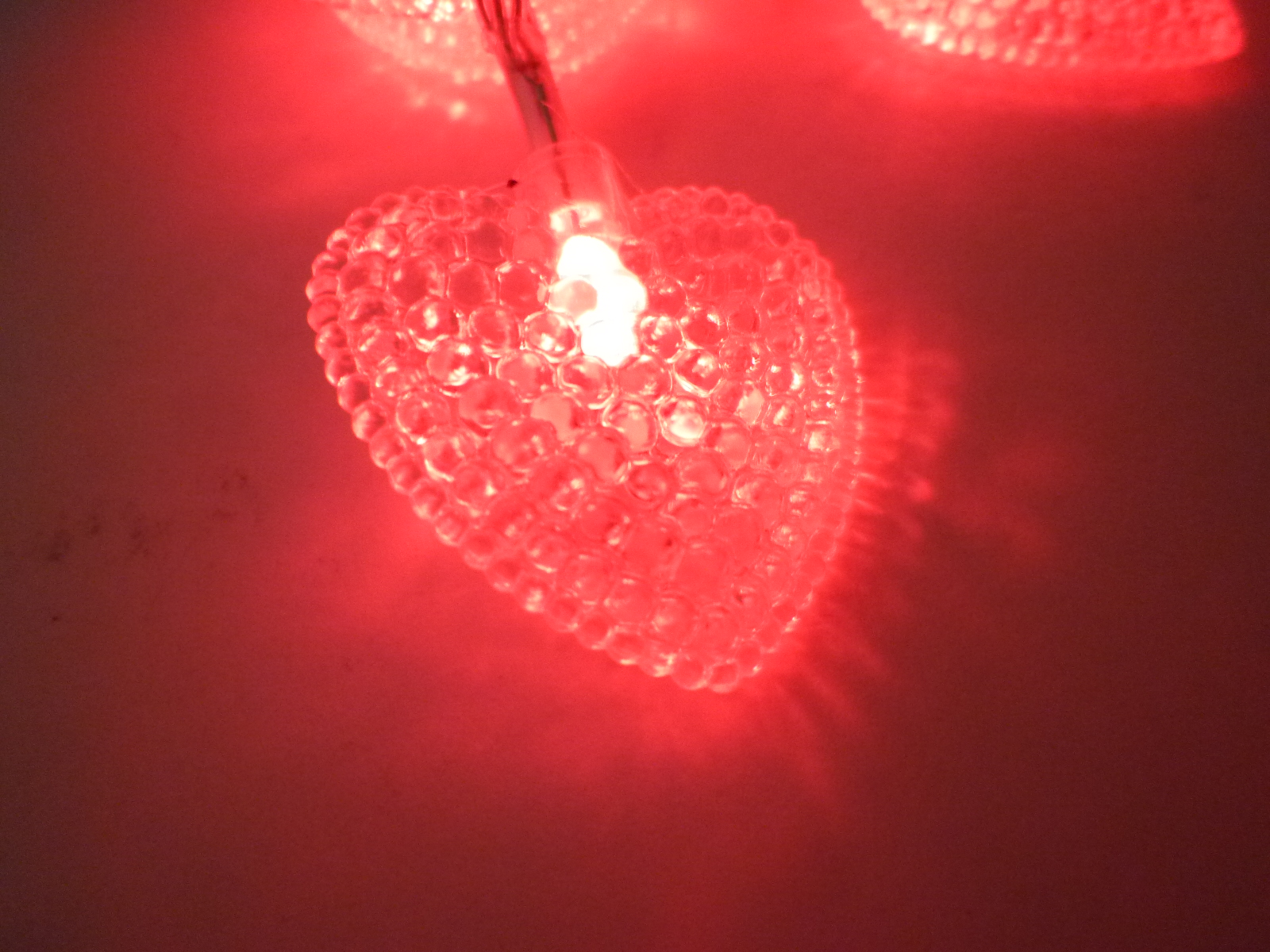 LED Lichterkette HERZ Dekoleuchte 10 flammig  batteriebetrieben