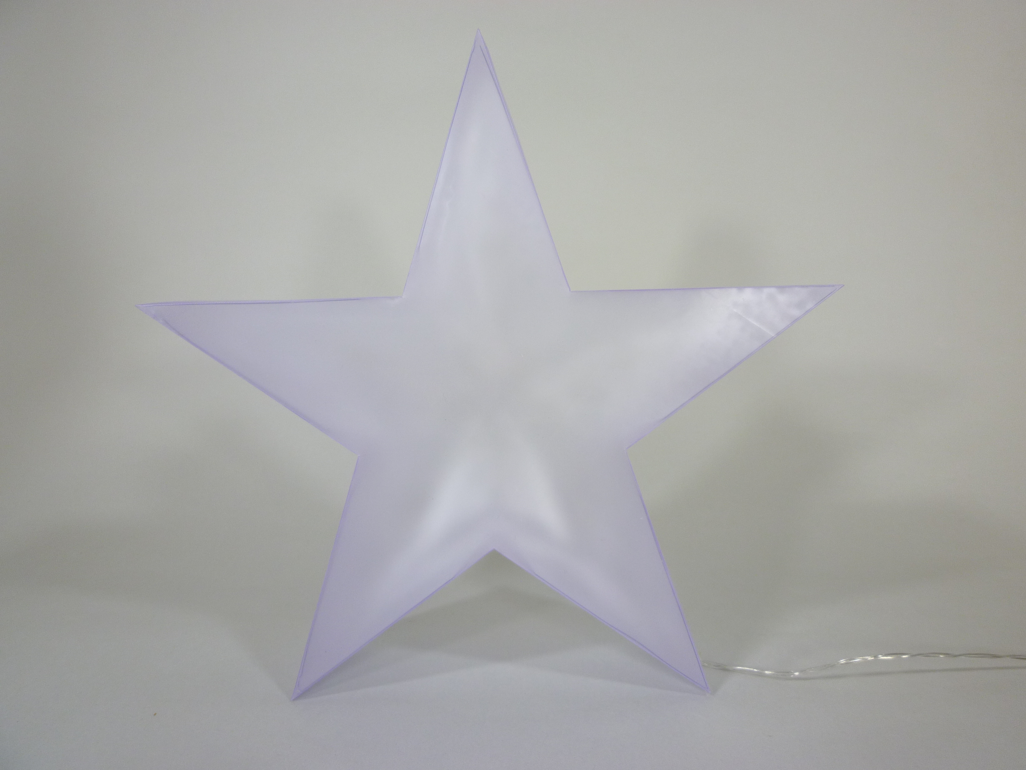 LED Weihnachts-Dekoration Stern 35 lila, batteriebetrieben 