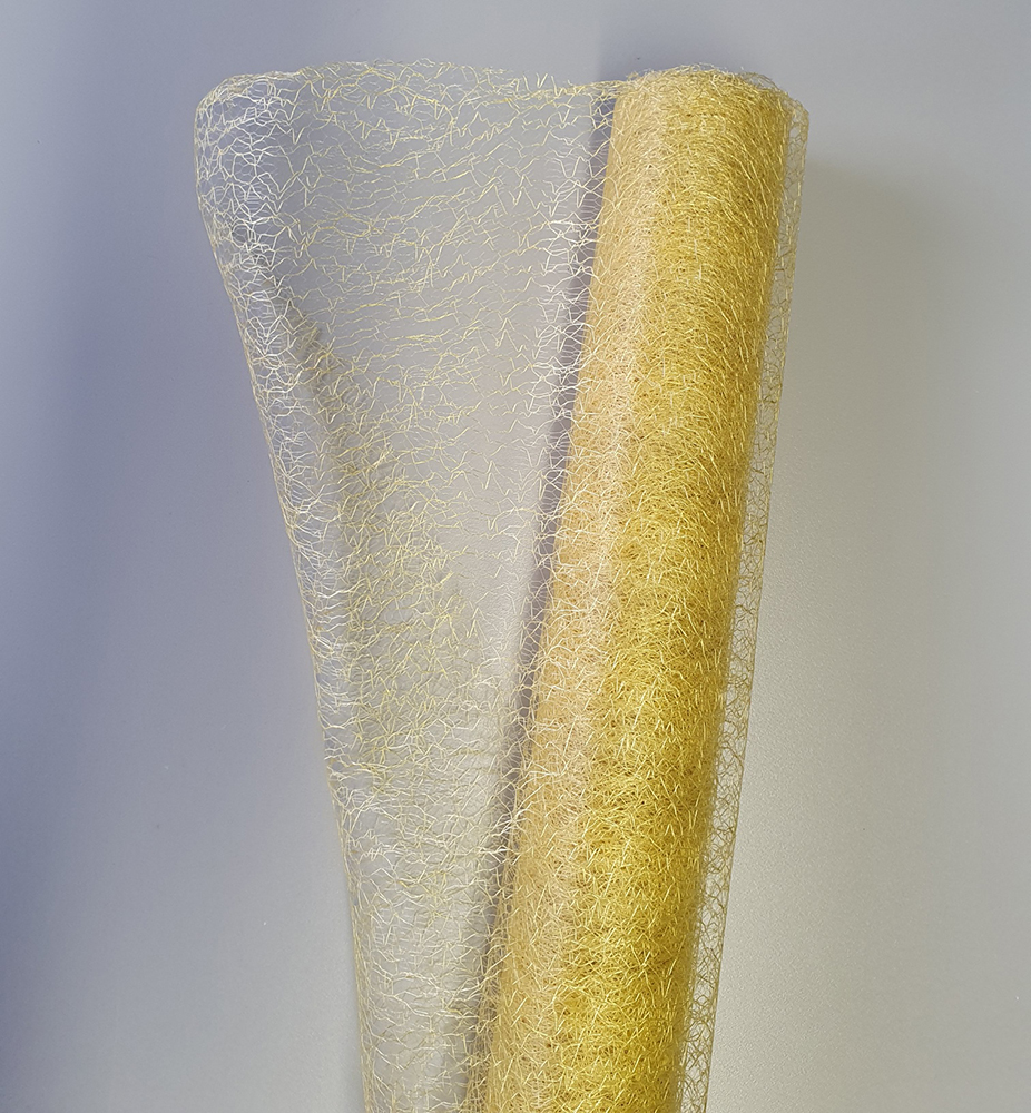 2 x Dekostoffe Netzoptik Tischband Pastellfarben Polyester