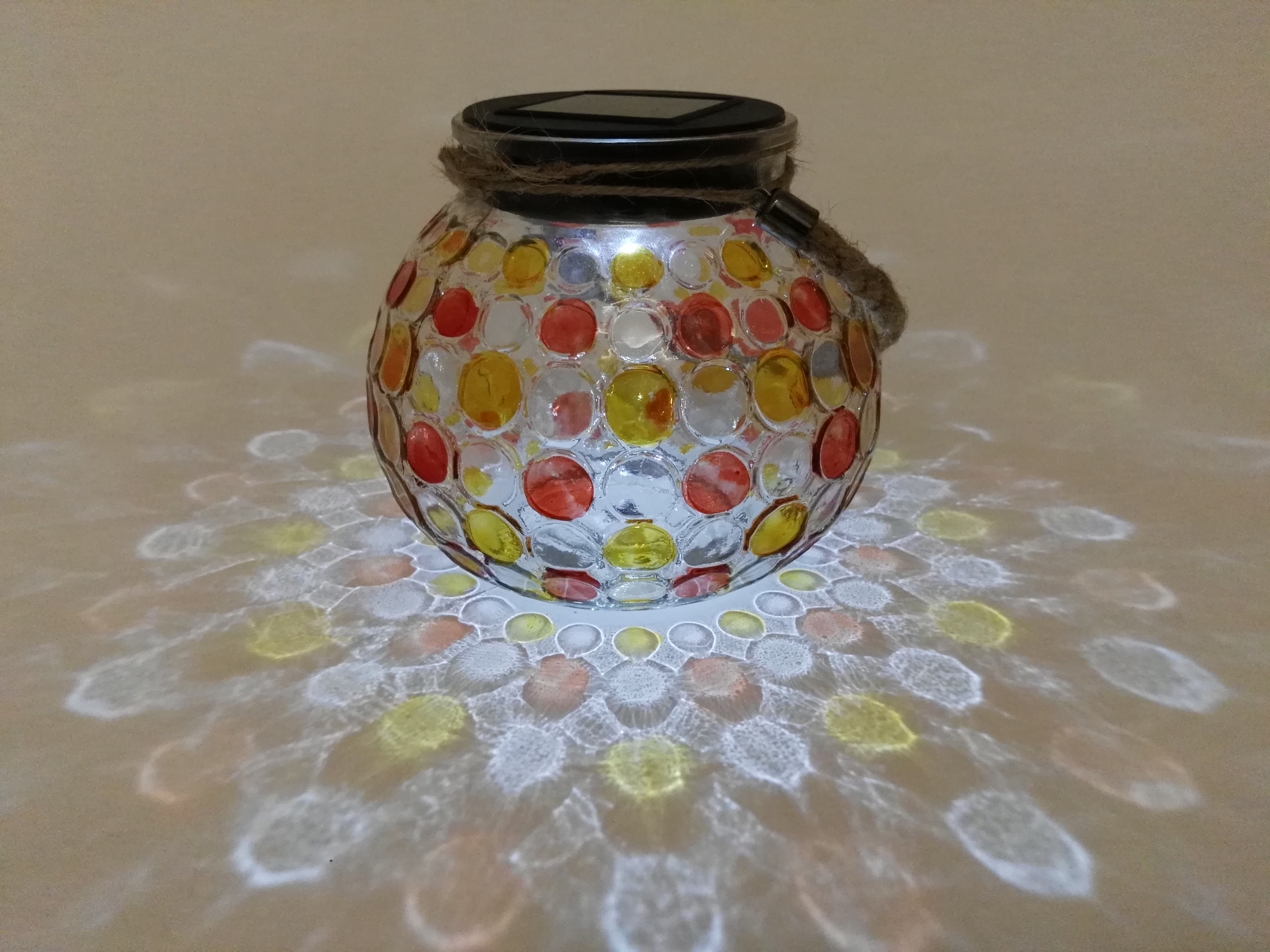 LED Solar-Glas-Leuchte WEDA Dekoleuchte