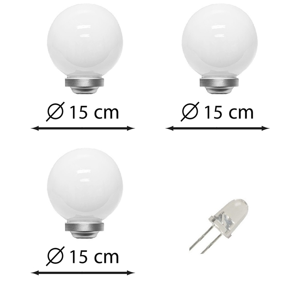 Dalux® Solar-Kugel-Dekoleuchte OLA Garten 3er Set