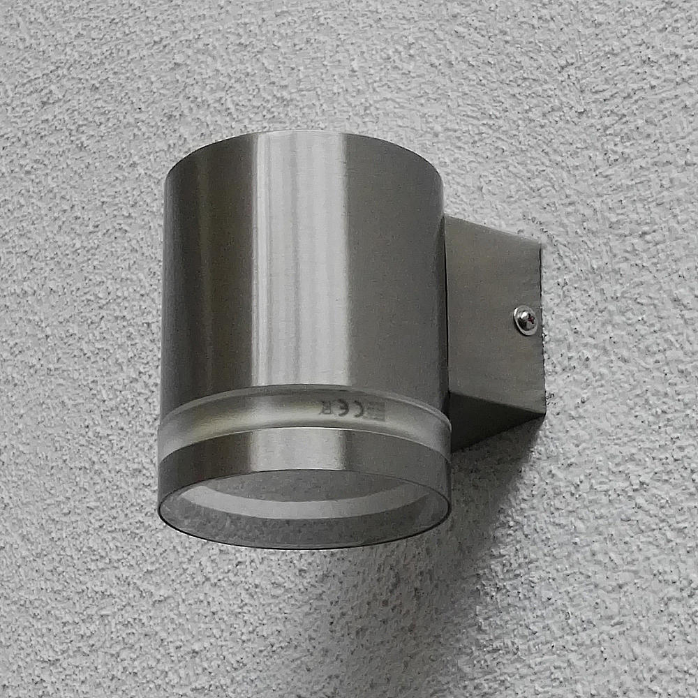 Energiesparende Edelstahl Wandaußenleuchte "Lotse up" 1 flammig