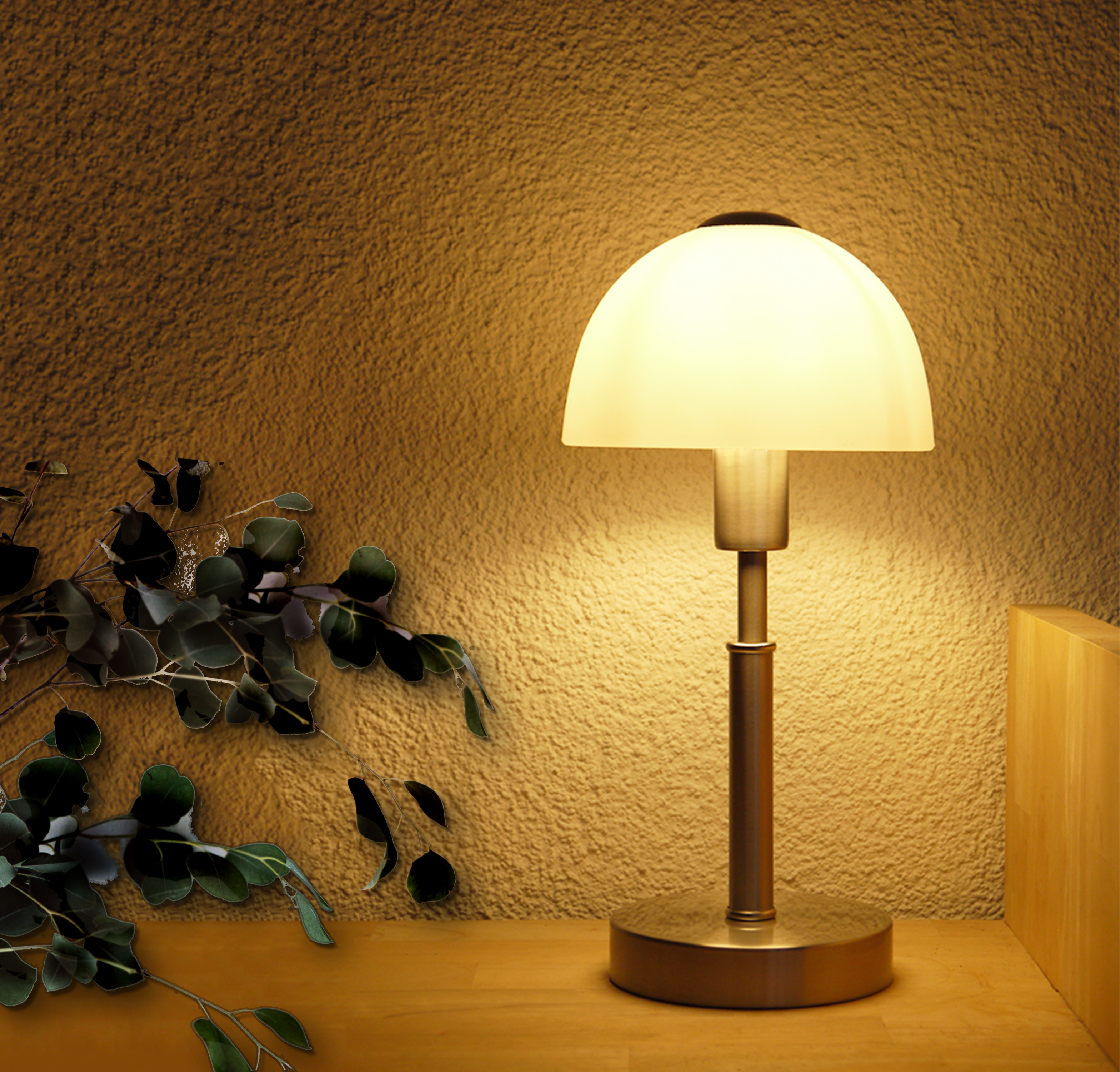 Glas-Tischleuchte MAIOLO Wohnzimmer-Nachttisch-Fensterbank-Kommode-Leuchte