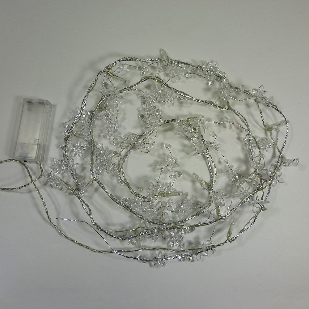 LED Lichterkette Pailetten 20 flammig batteriebetrieben Dekolicht Tischdekoration
