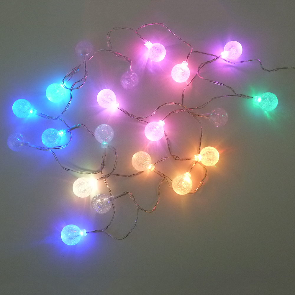 LED Lichterkette Ball 20 flammig batteriebetrieben Tisch-Fensterdekoration