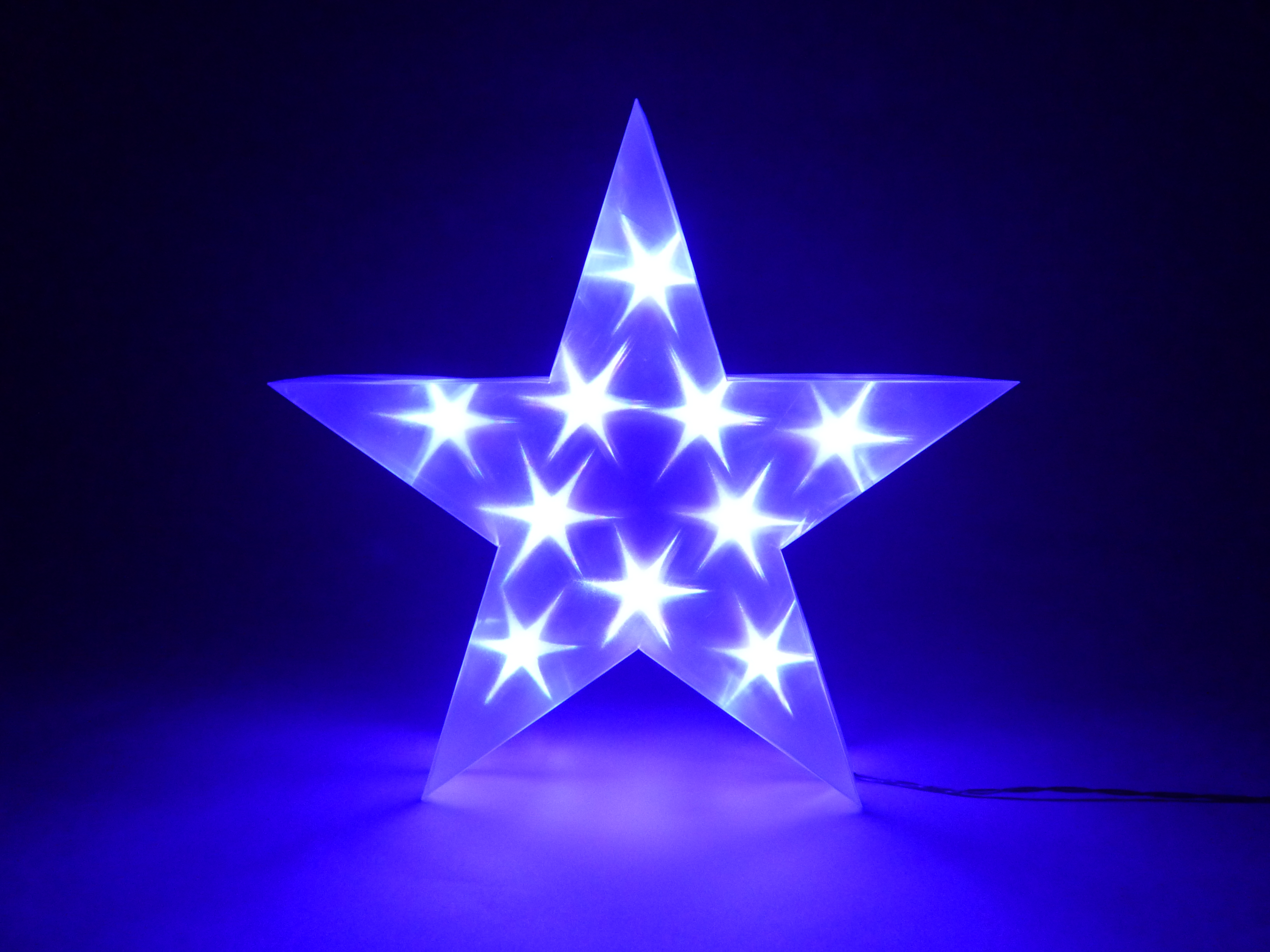 LED Weihnachts-Dekoration Stern 35 lila, batteriebetrieben 