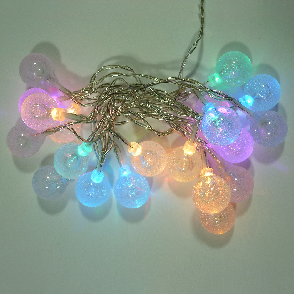 LED Lichterkette Ball 20 flammig batteriebetrieben Tisch-Fensterdekoration
