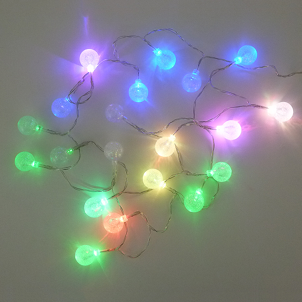 LED Lichterkette Ball 20 flammig batteriebetrieben Tisch-Fensterdekoration