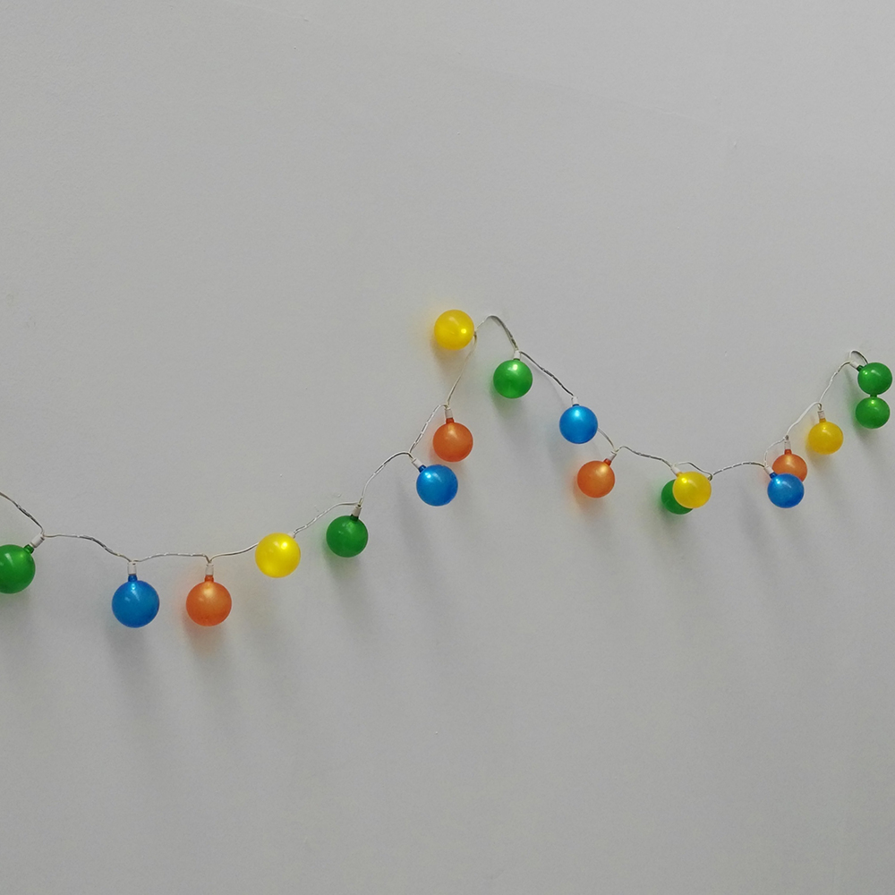 LED Lichterkette 25 flammig Kinderleuchte Kugeln bunt