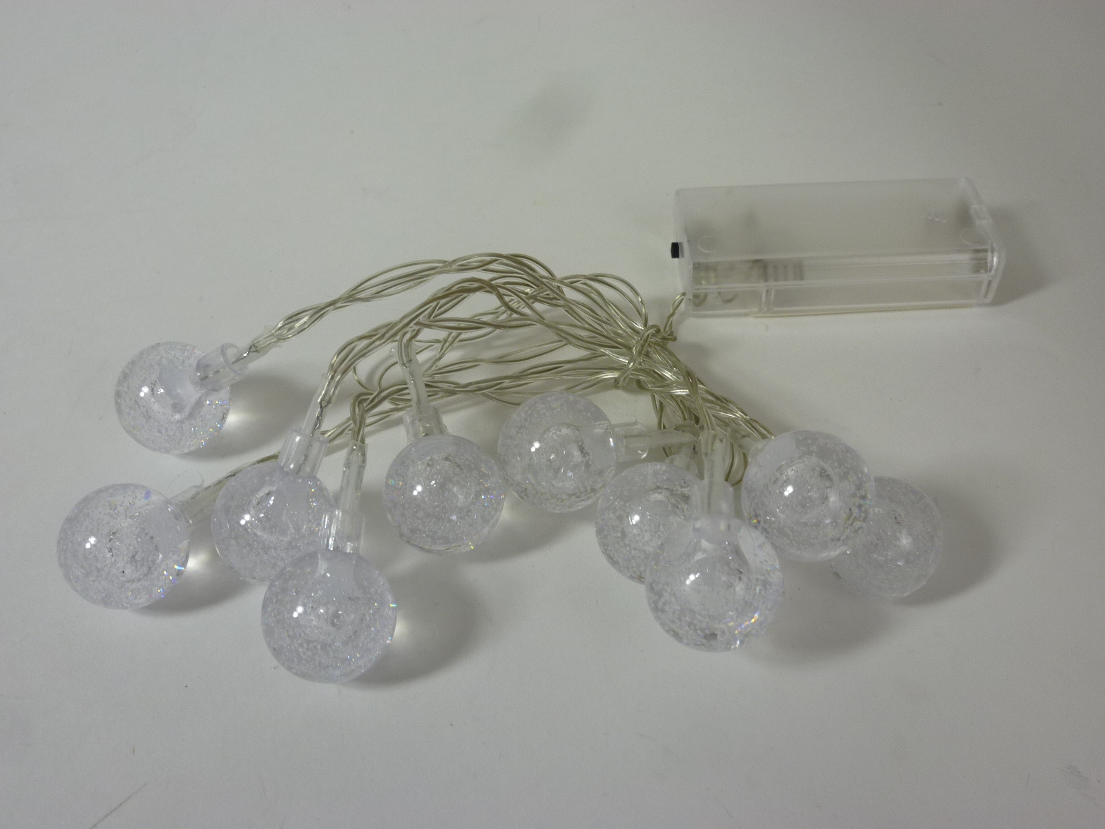 LED Lichterkette BUBBLE BALL 10flammig batteriebetrieben Weihnachtsbeleuchtung