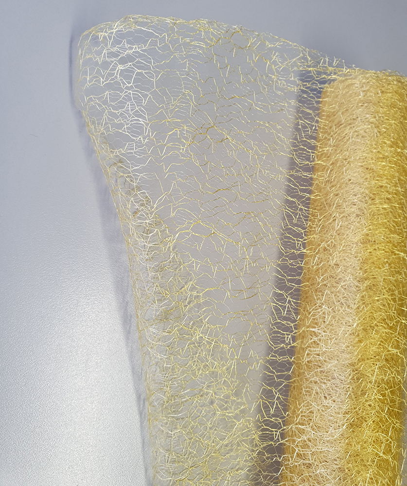 2 x Dekostoffe Netzoptik Tischband Pastellfarben Polyester