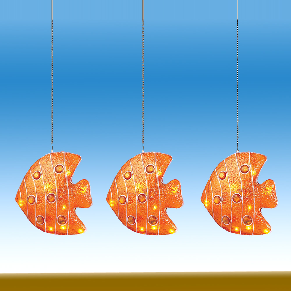 Dekorations-Leuchte FISCH Fiberglas Hänge-Deko-Kinder-Leuchte