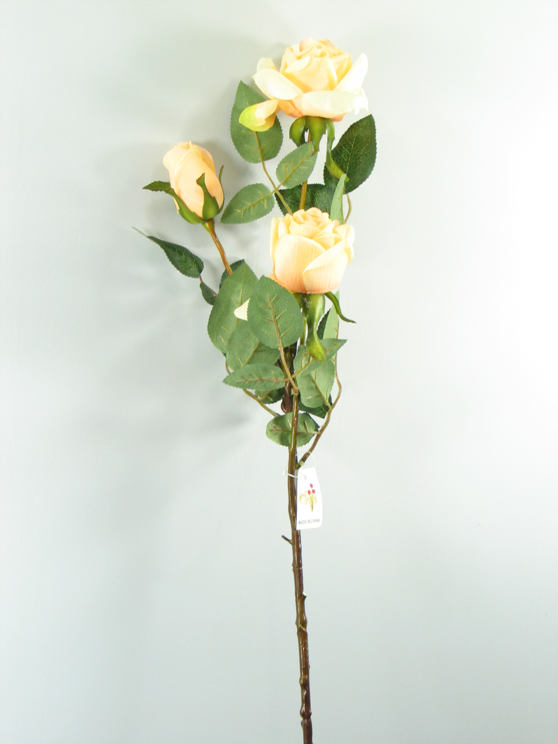 Kunstblume ROSE mit 3 Blüten
