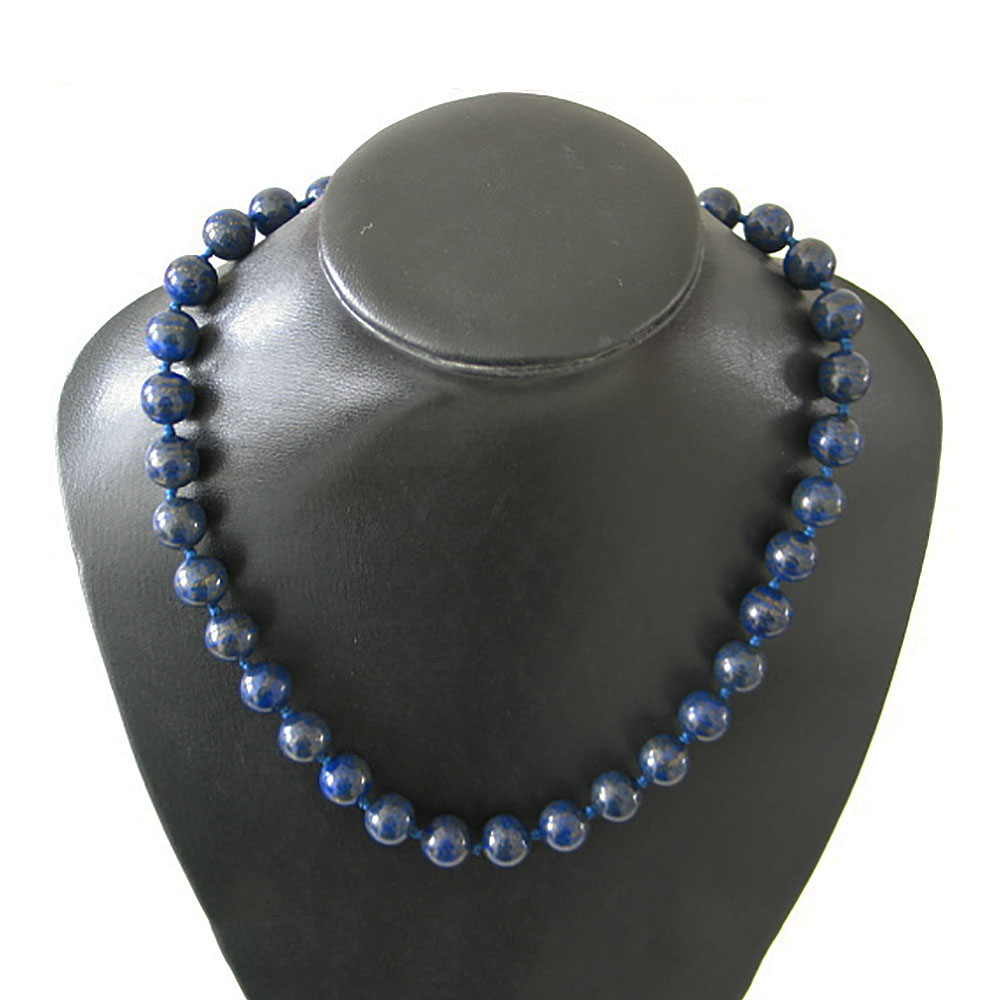Edelstein Halskette aus Lapislazuli Kugelkette