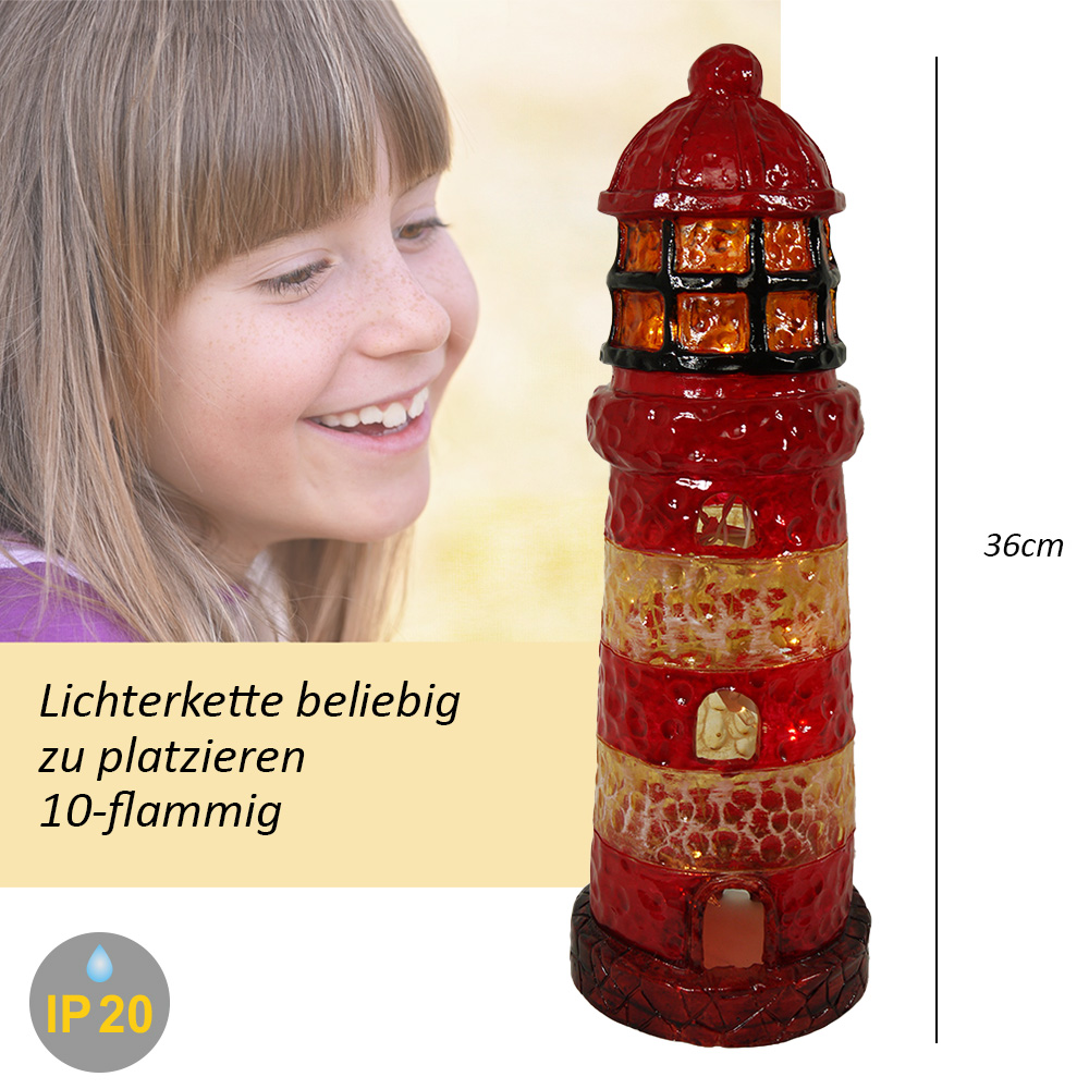 Leuchtturm rot/klar