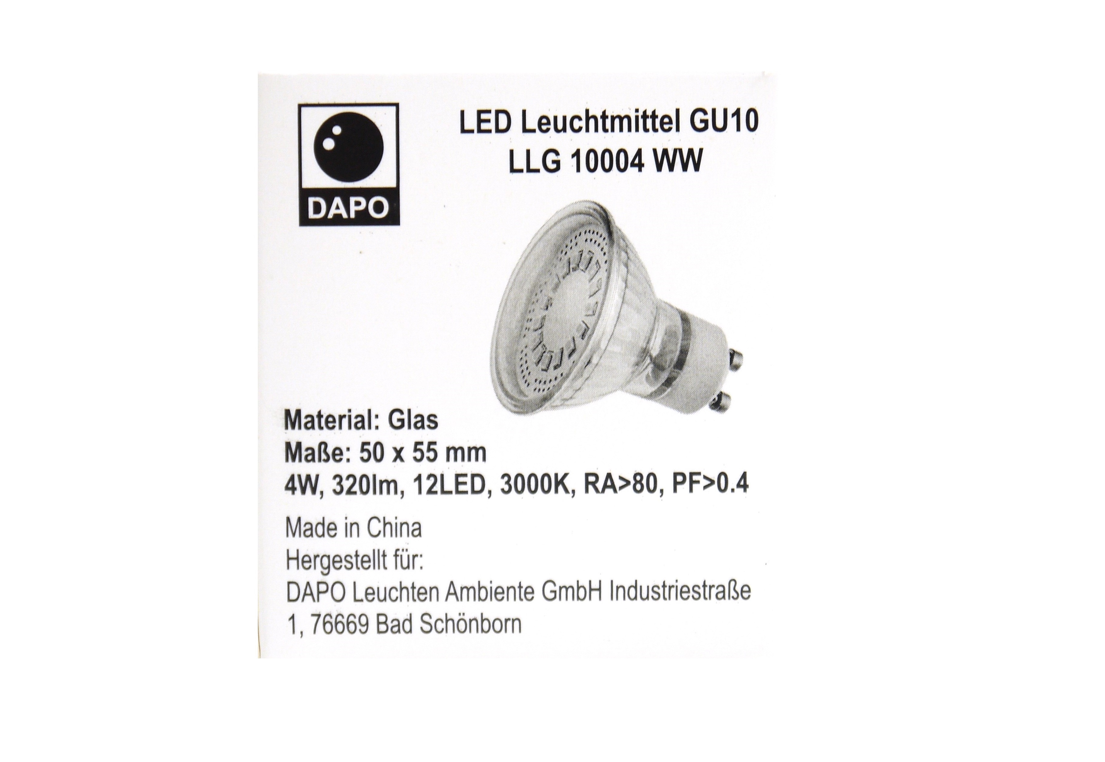 LED Leuchtmittel GU10 4Watt