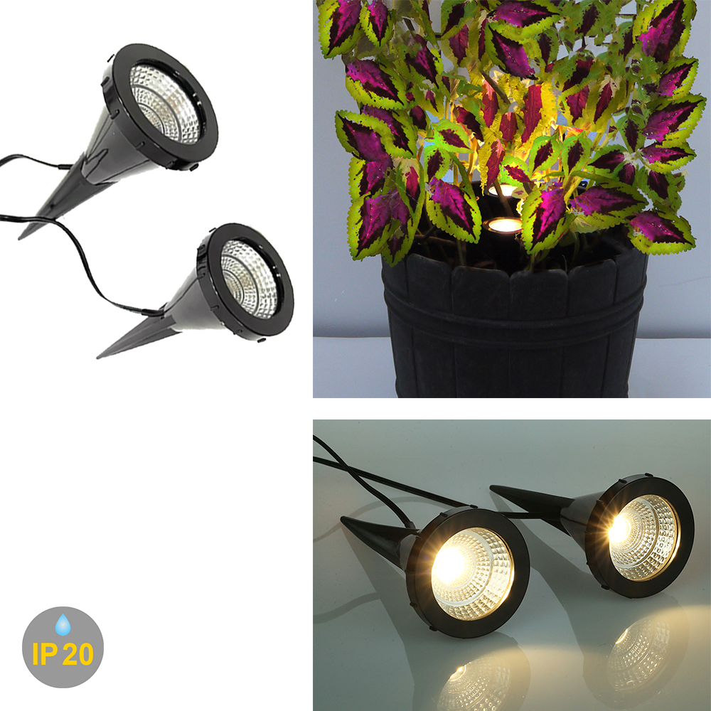 LED Pflanzenstrahler Jasmin 2er Set