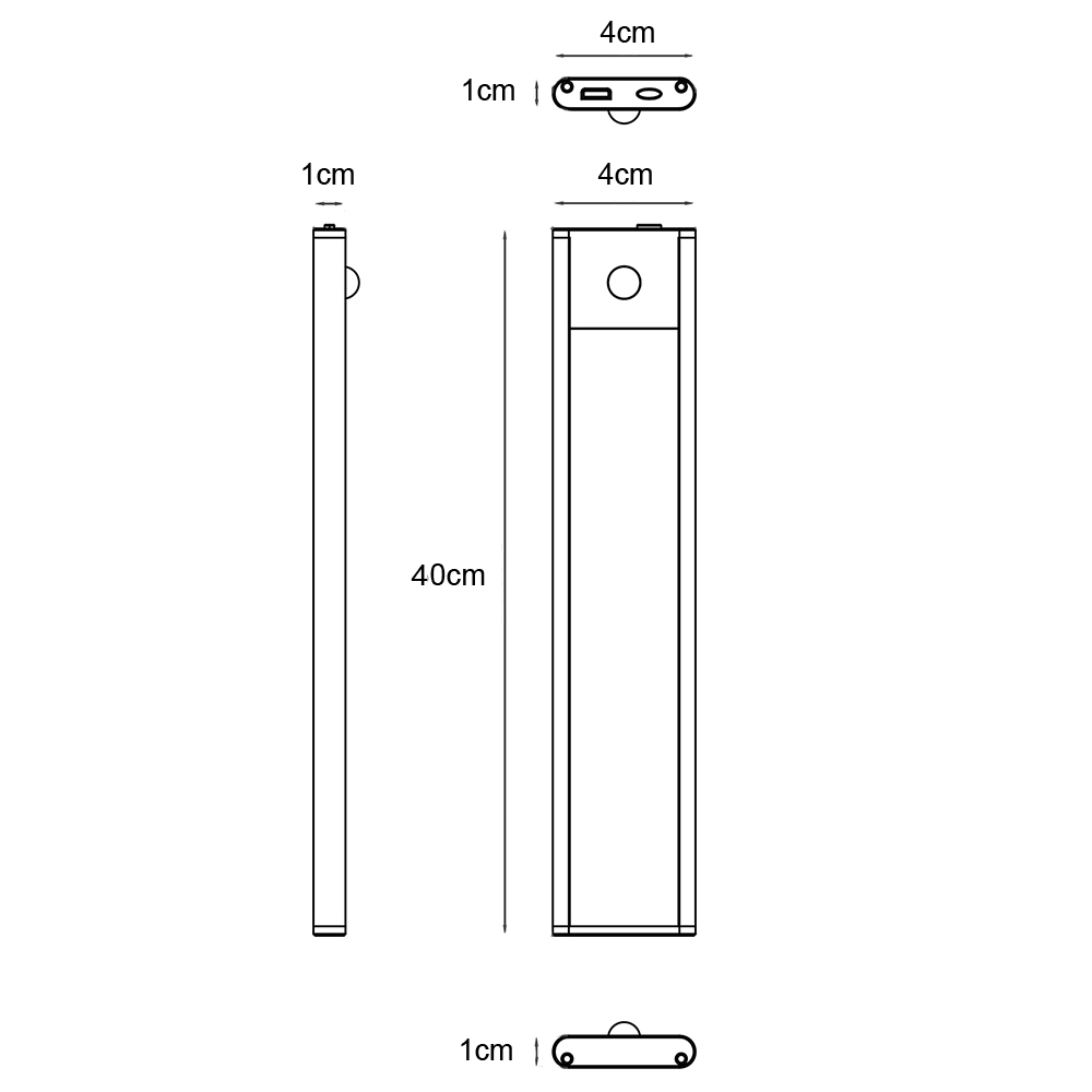 LED Unterbau-Aufbau-Schrank-Regal-Leuchte mit Bewegungsmelder Akku "smart mobile"