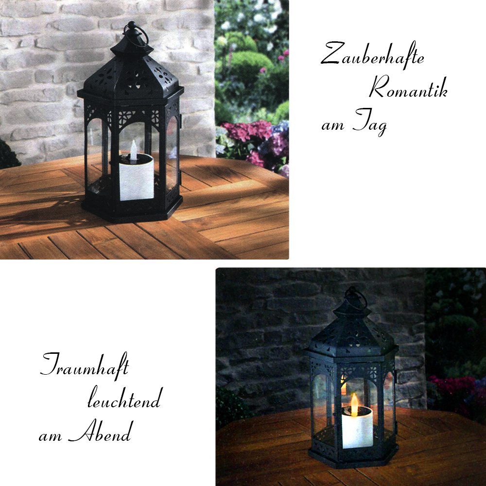 LED-Solar Laterne "Ramona" schwarz