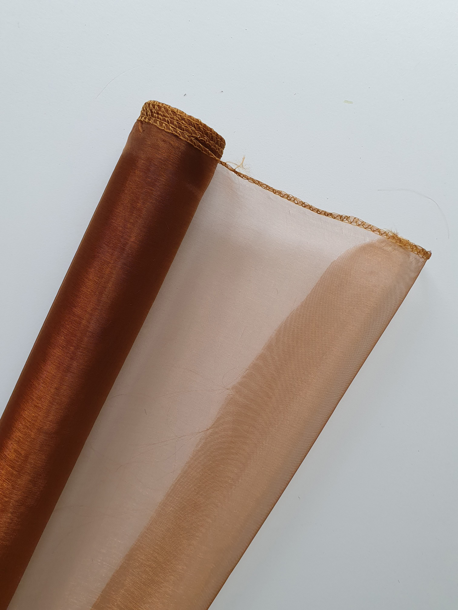 2 x Dekostoff Organza Tischband brauntöne