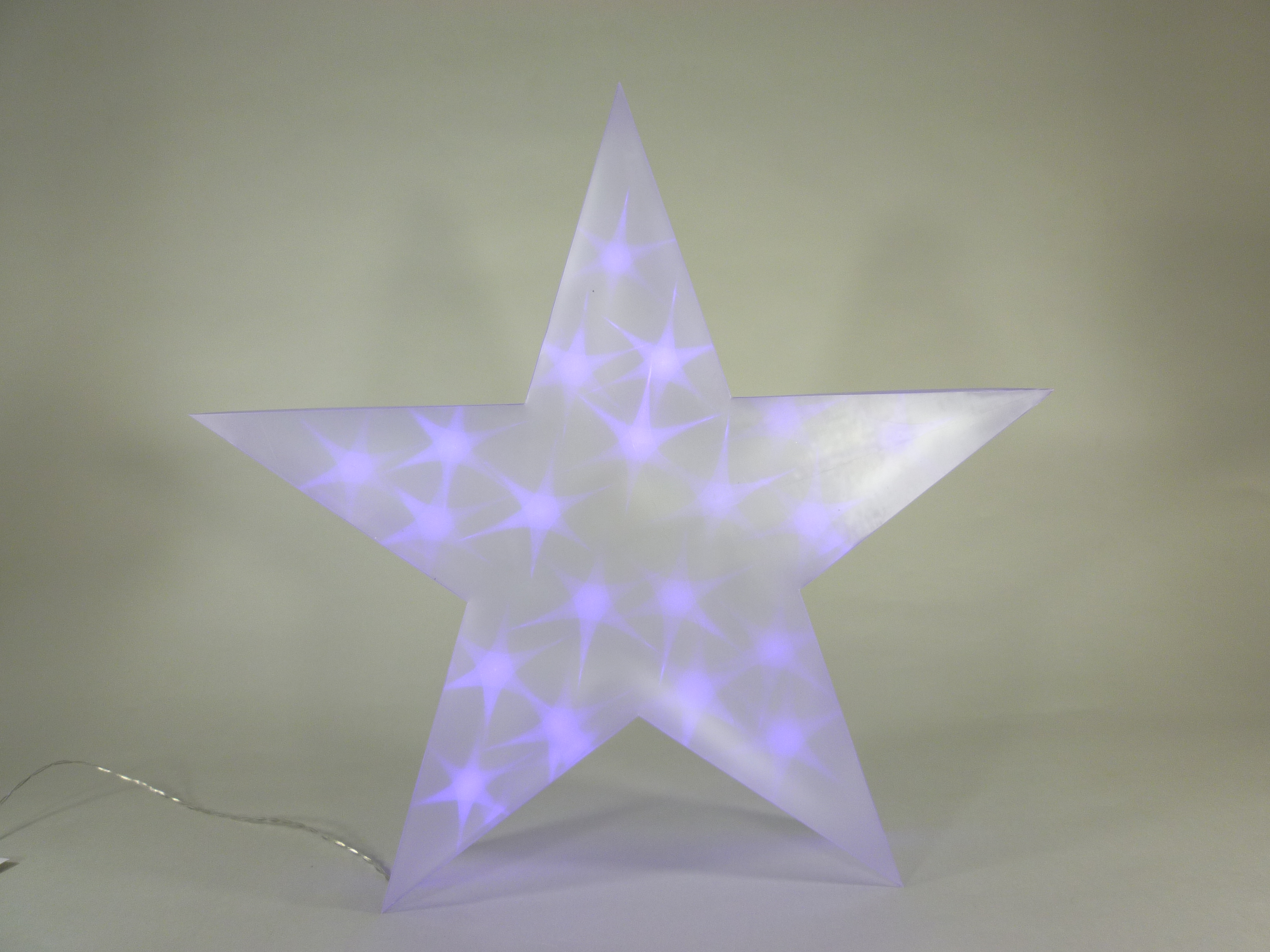 LED  Weihnachts-Dekoration Stern 50 lila, batteriebetrieben 