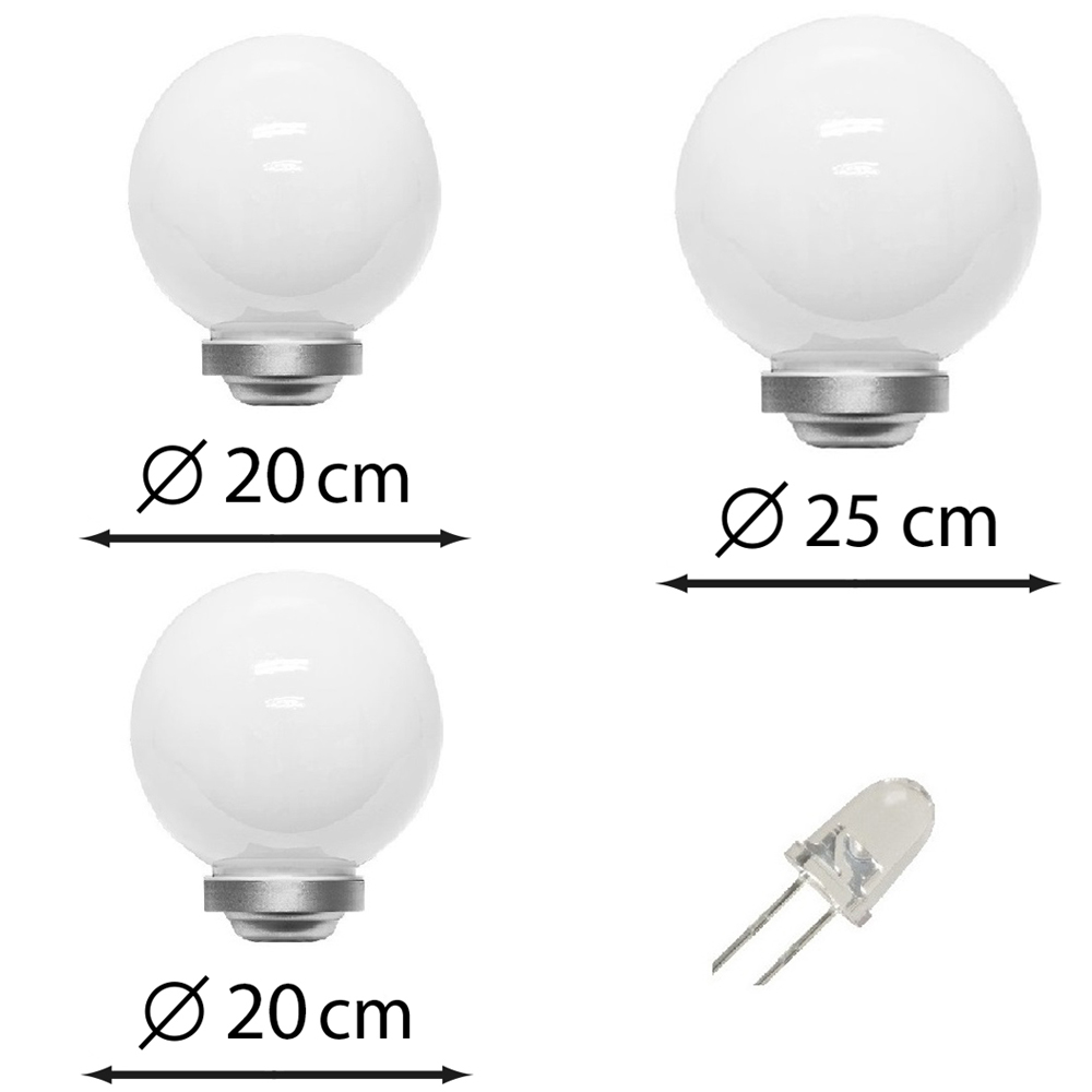 Dalux® Solar-Kugel-Dekoleuchte OLA Garten 3er Set