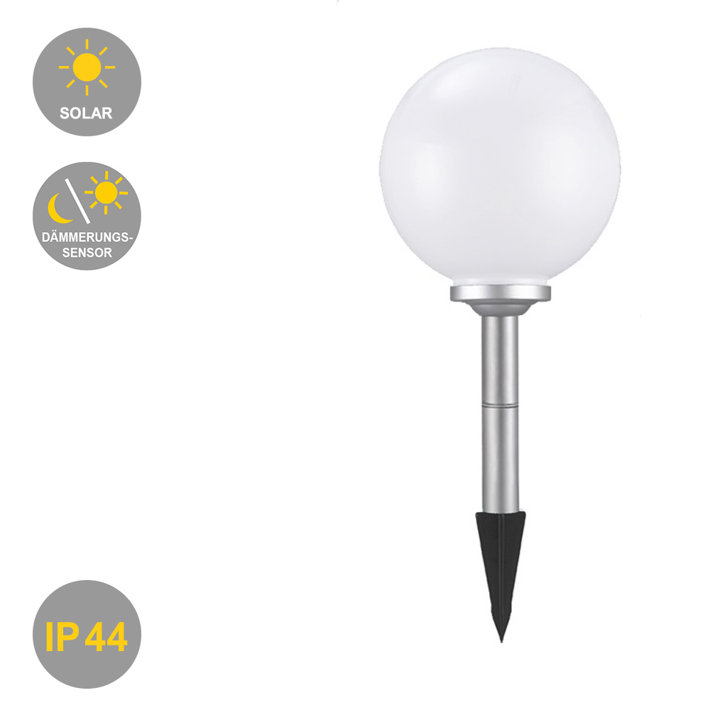 LED Solar-Kugel-Dekoleuchte OLA (je nach Auswahl Drm.15-20-25-30cm)