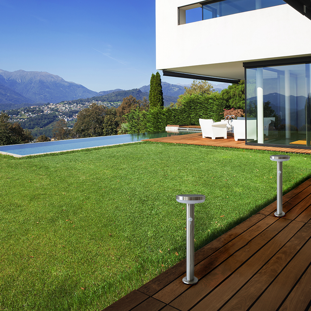 Solar Wegeleuchte BRUN mit Bewegungsmelder, Erdspieß und ON / OFF Funktion