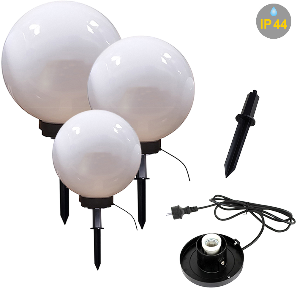 3er Set Kugelleuchte Gartenleuchte Marlon(E27)