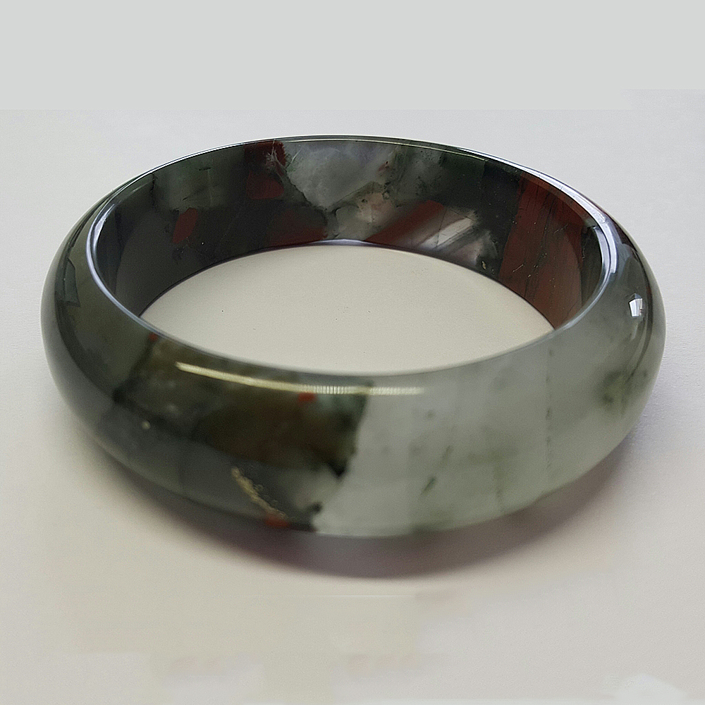 Edelstein Armreif aus Heliotrop Armband Edelsteinschmuck