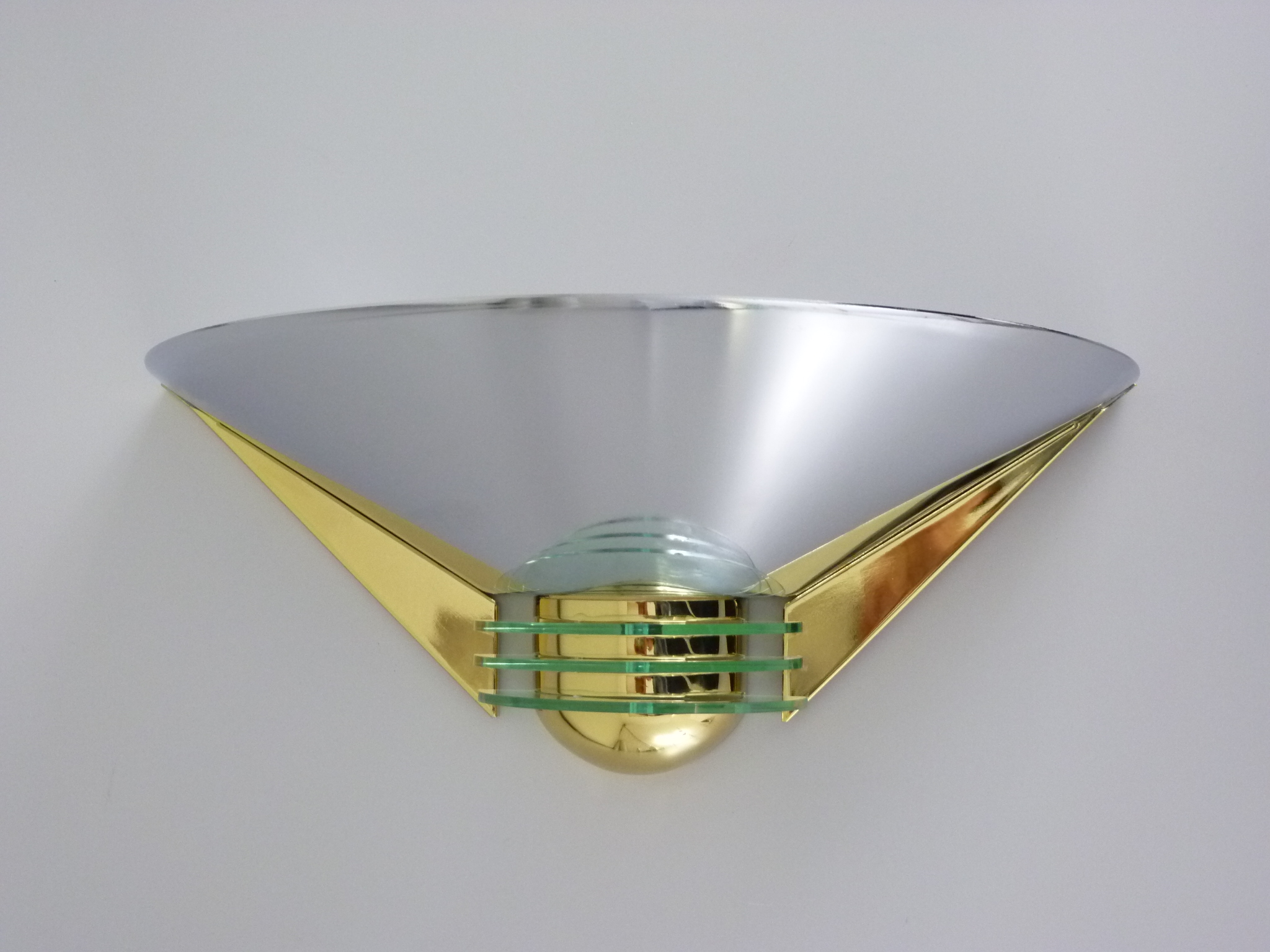 Hochwertige  Wandleuchte Chrom-Messing 
