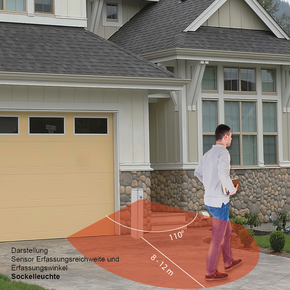 Solar Wegeleuchte BRUN mit Bewegungsmelder, Erdspieß und ON / OFF Funktion