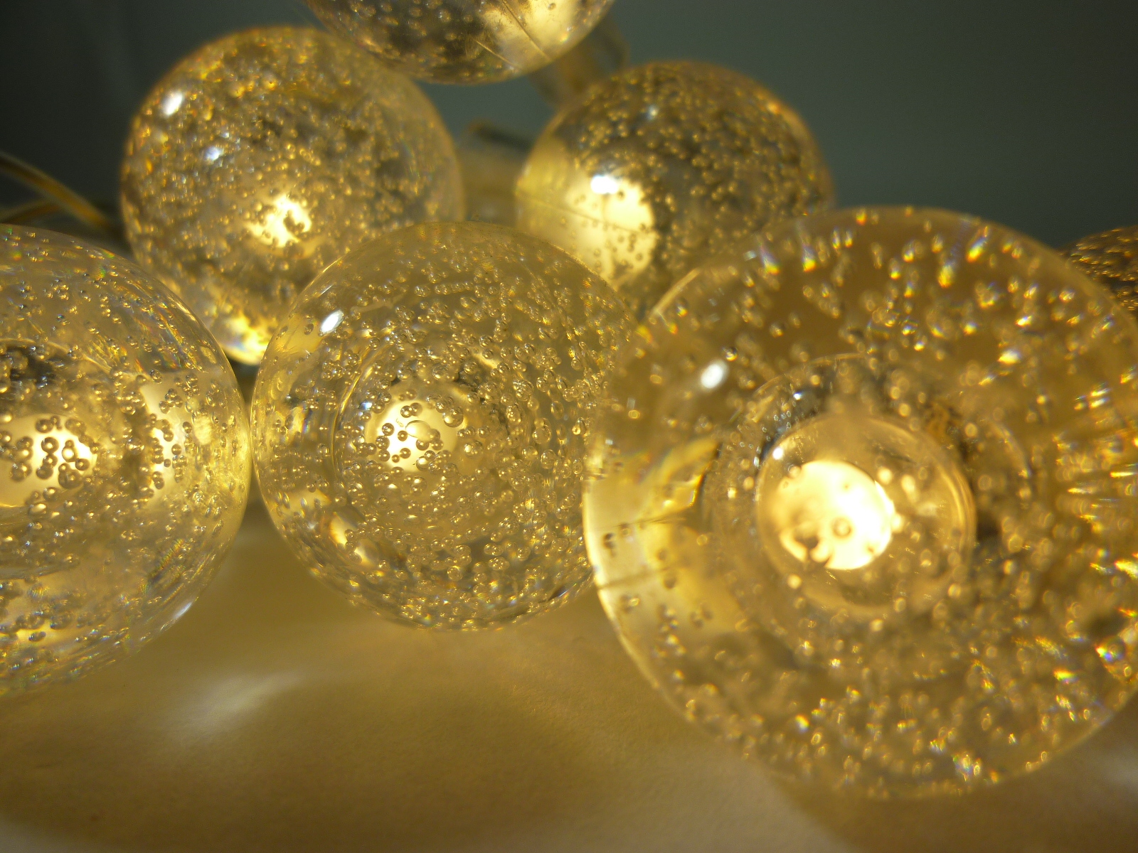 LED Lichterkette BUBBLE BALL 10flammig batteriebetrieben Weihnachtsbeleuchtung