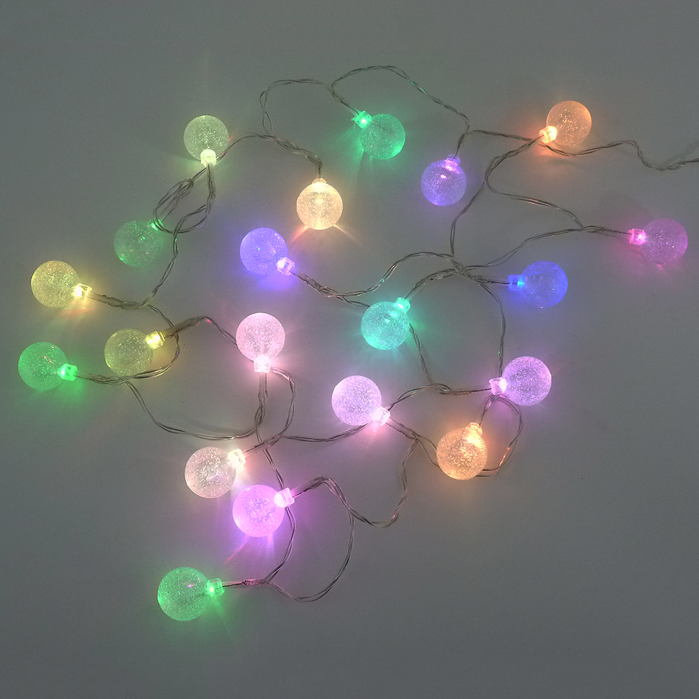 LED Lichterkette Ball 20 flammig batteriebetrieben Tisch-Fensterdekoration