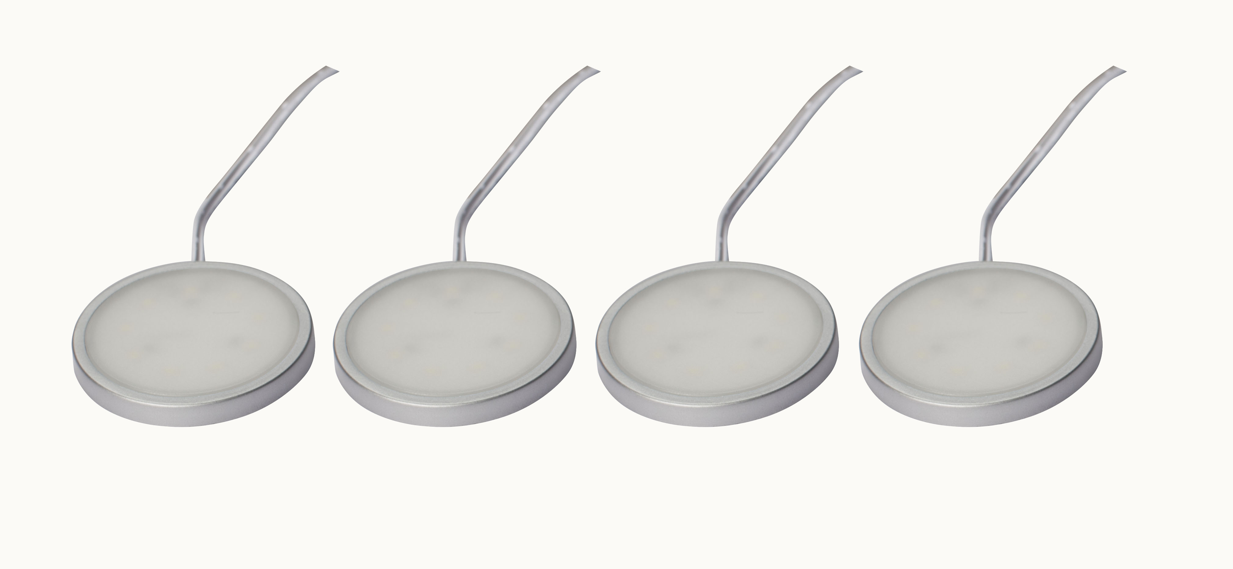 LED Unterbauleuchten 4er Set Licht Puck Leuchte Möbelanbauleuchte extra flach