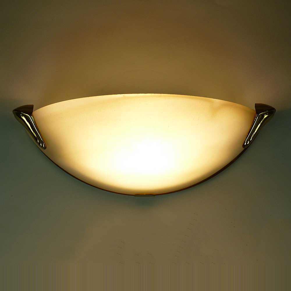 Hochwertige Glas Halogenwandleuchte STYLE mit satiniertem Glas