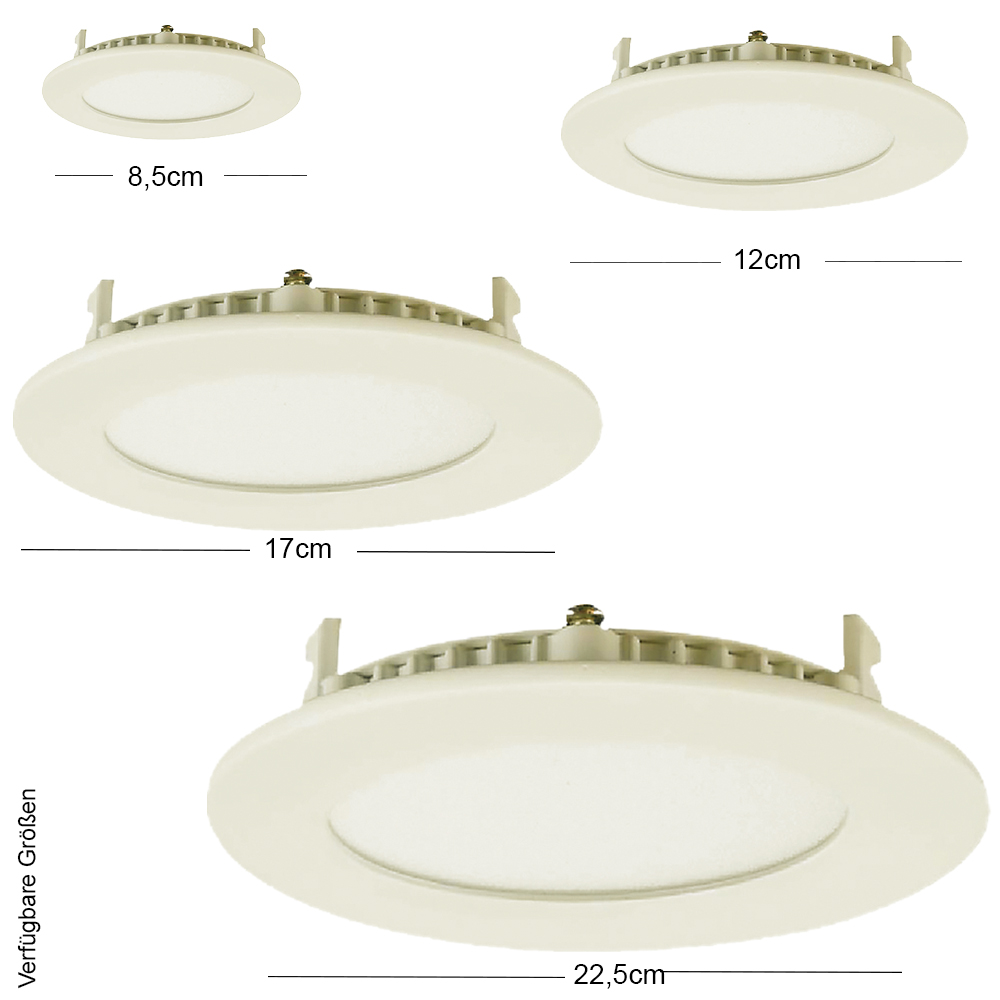 LED Einbauleuchte BERKA rund energiesparende Einbaulampe