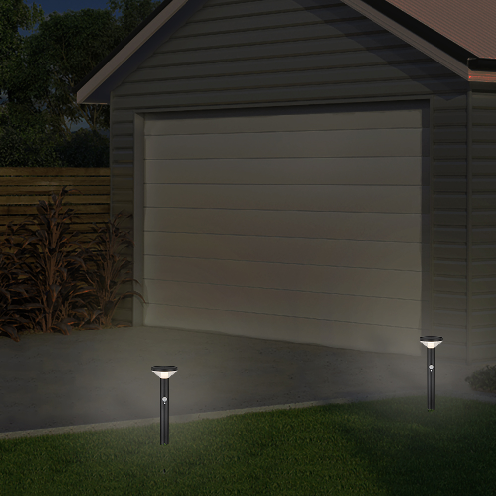 Solar-Wegeleuchte "Brok" mit Bewegungsmelder mit Erdspieß und ON / OFF Funktion