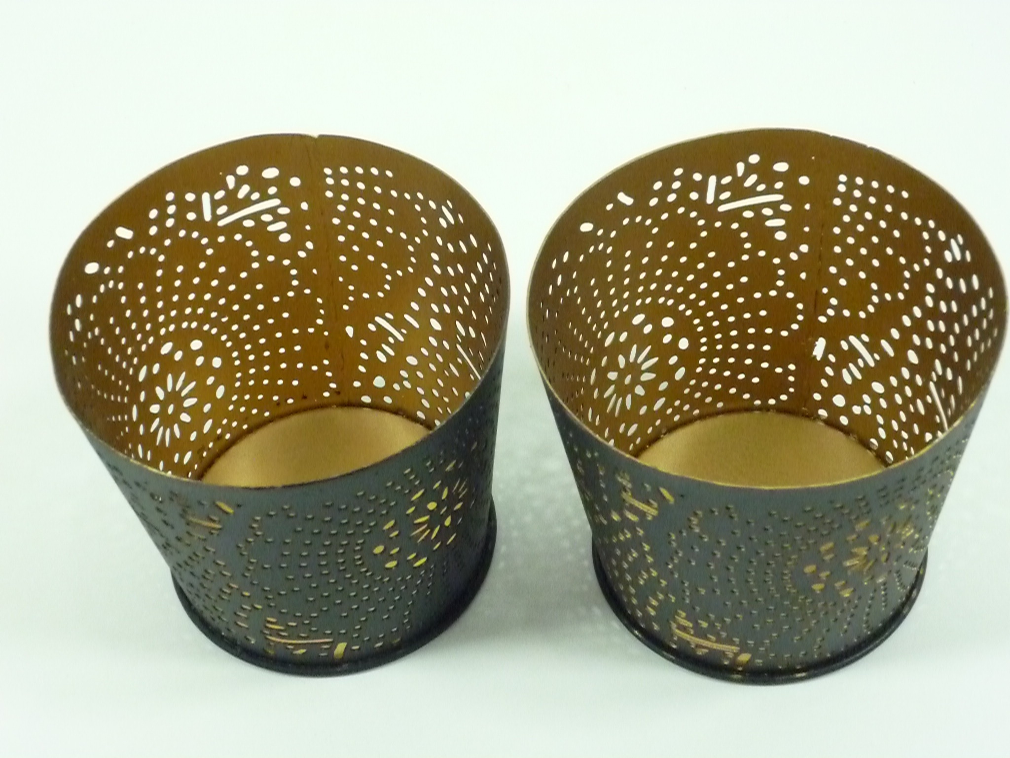 2 x Orientalische handgearbeitetes Mini-Windlicht CASA