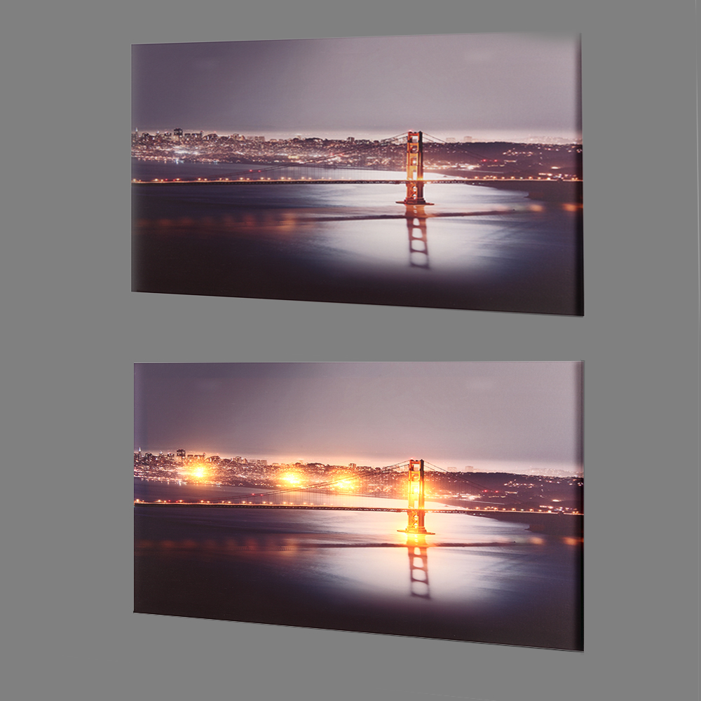 LED Leinwand Bild mit Beleuchtung Stimmungsbild batteriebetrieben
