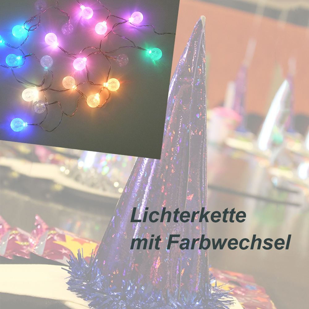 LED Lichterkette Ball 20 flammig batteriebetrieben Tisch-Fensterdekoration