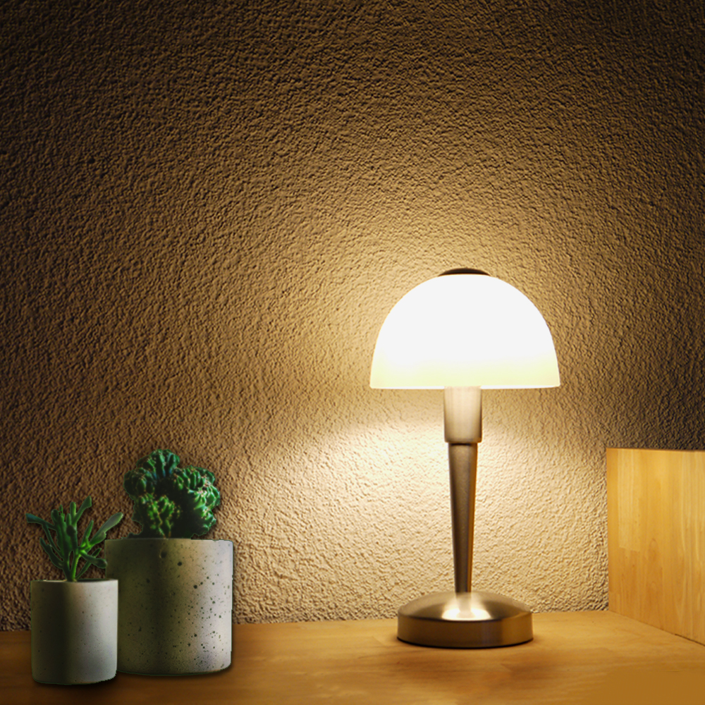 Glas-Tischleuchte MORITZ Nachttisch-Wohnzimmer Lampe