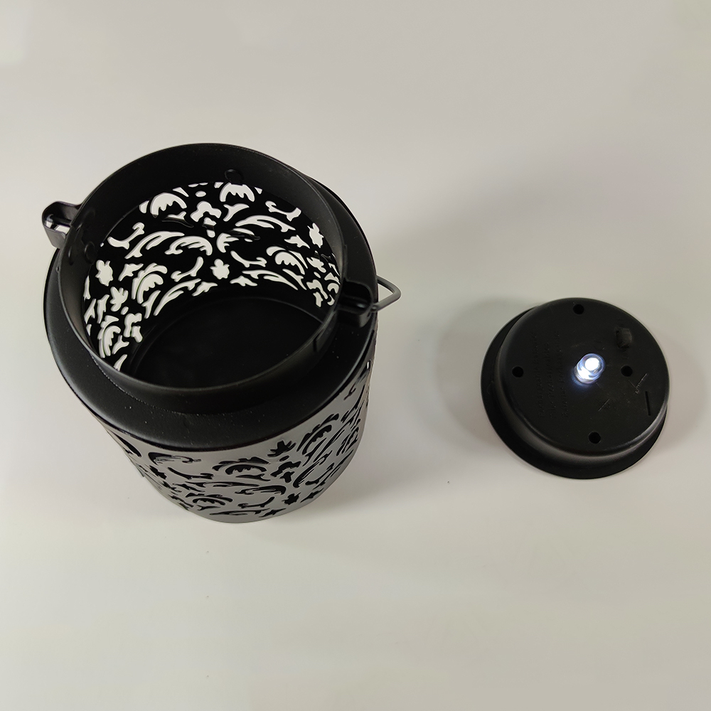 LED Solar Laterne Ramira Metall schwarz