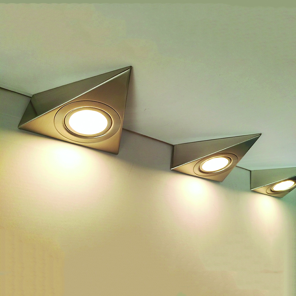 LED Aufbau-Unterbauleuchte Dreieck 3er Set Küchenleuchte