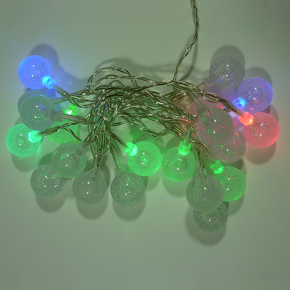 LED Lichterkette Ball 20 flammig batteriebetrieben Tisch-Fensterdekoration