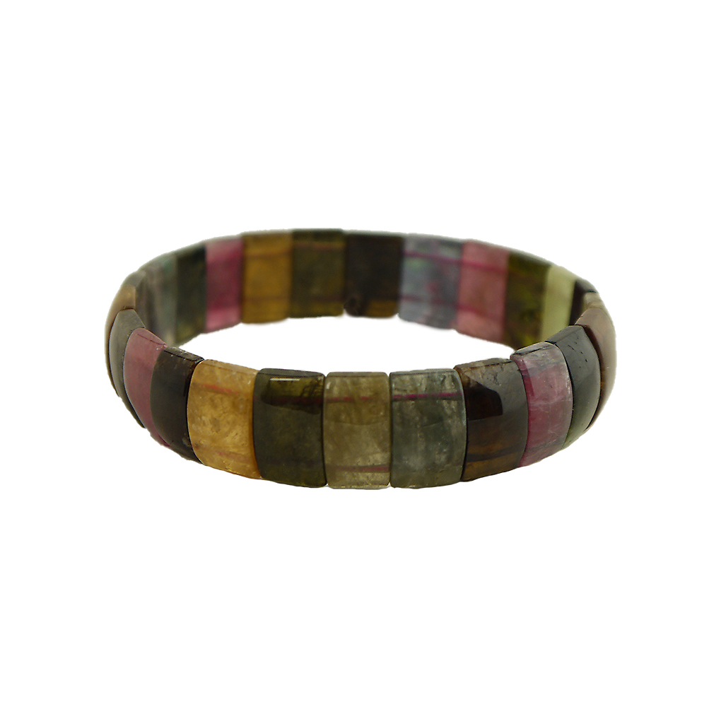 Hochwertige Natur-Steine Armband aus Turmalin Edelsteinen Armreif