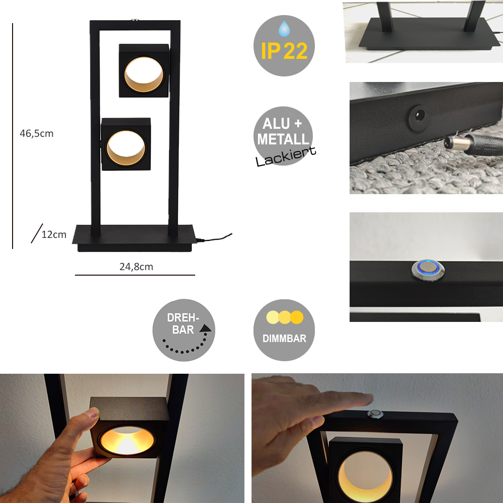 LED Tila Kare 2 mit Touch Dimmer