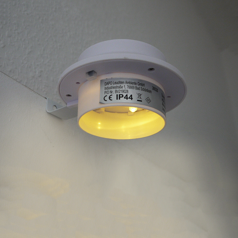 2x LED Solar-Dachrinnen-Leuchte im Set Garten-Zaun-Lampe